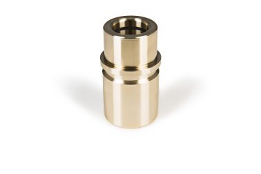 Führungsbuchse mit Bund, Bronze, mit Festschmierstoffringen 19 x 59 mm