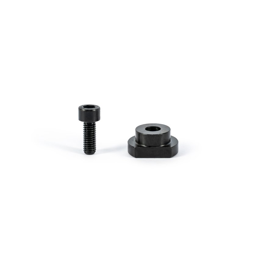 Haltestücke - rund inkl. Schraube, Spannhöhe 6 mm